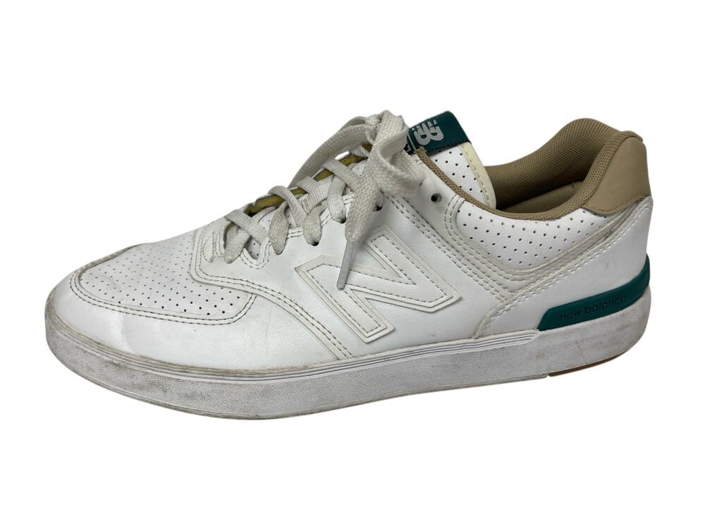 New Balance CT574  Men's White Green Leather Low Top Athletic Sneakers Shoes 9.5
